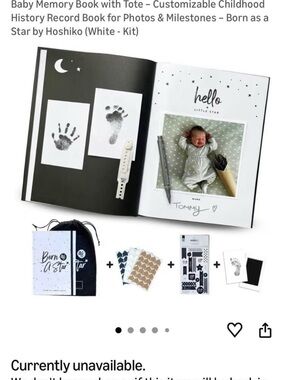 “ BORN AS A STAR “ BABY MEMORY BOOK - NEW
